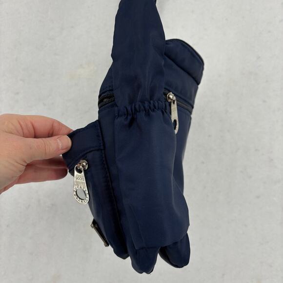 Soyater Nylon Crossbody Shoulder Bag Navy Blue Zip Pockets Handbag Purse - Picture 7 of 12